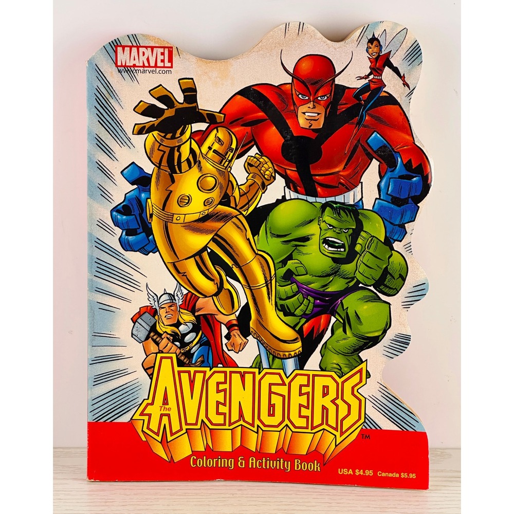 Marvel Avengers Coloring Activity Book 2002 Paradise Press Kids Uncolored